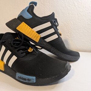 Adidas Black, Yellow, and Blue Sneakers